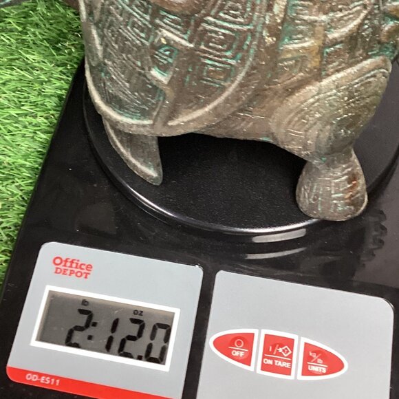 Vintage JAMES MONT Style Verdigris Mid-Century Asian Pitcher - Picture 14 of 14